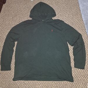 Polo by Ralph Lauren Dark Green Hooded Long Sleeve Pullover with Red Pony